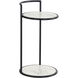 Parga 25 X 14 inch Black / Marble Look Outdoor End Table